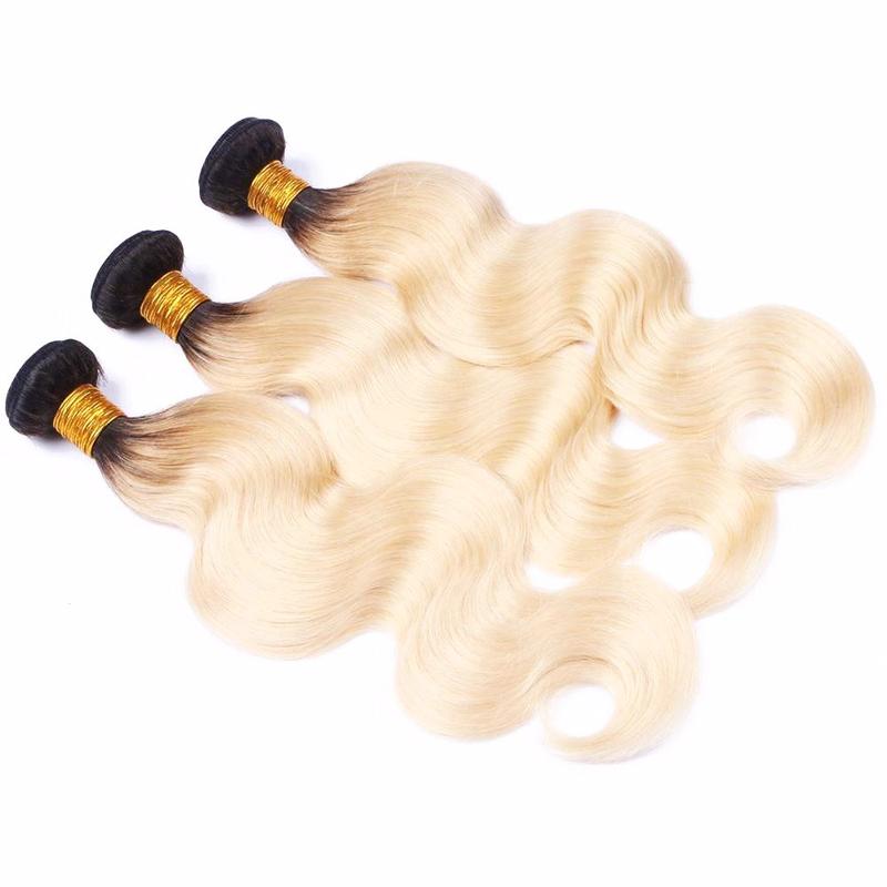 Russian 1b/613 Ombre Blonde 100% Full Cuticle Virgin Hair Body Wave
