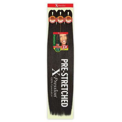 X-PRESSION: 3X ULTRA PRE-STRETCHED BRAID 72" BRAIDING HAIR