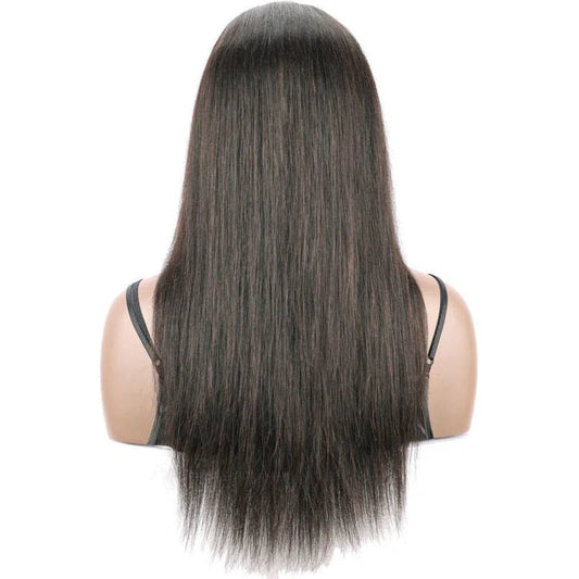 B&B Gold 13x4 100% Brazilian Human Hair Lace Front Wig - Natural black Color