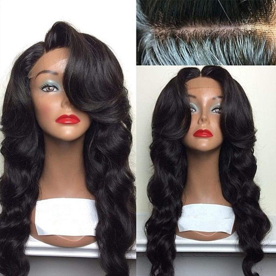 10A Grade Glueless Full Lace Wigs 100% Virgin Hair ( Body Wave )