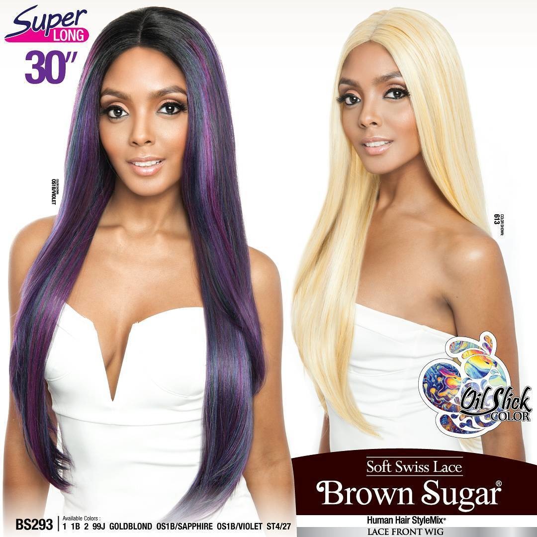 Brown Sugar Human Hair Blend Soft Swiss Lace Wig - BS293