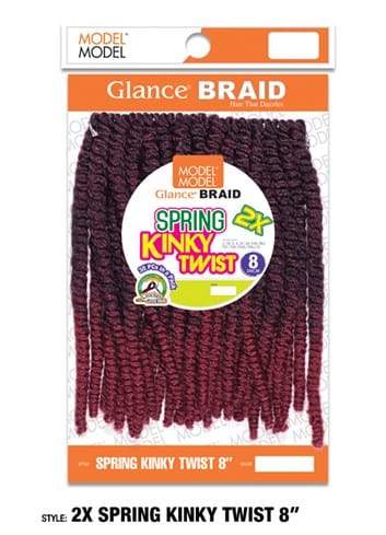 MODEL MODEL GLANCE BRAID - 2X SPRING KINKY TWIST 8 INCHE