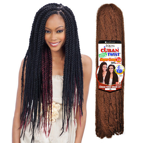 FREETRESS EQUAL SYNTHETIC HAIR BRAIDS (HAVANA TWIST) CUBAN TWIST BRAID 24"