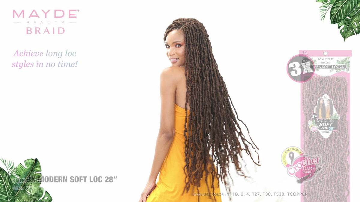 Mayde Beauty Crochet Braid 3X Modern Soft Loc 28"