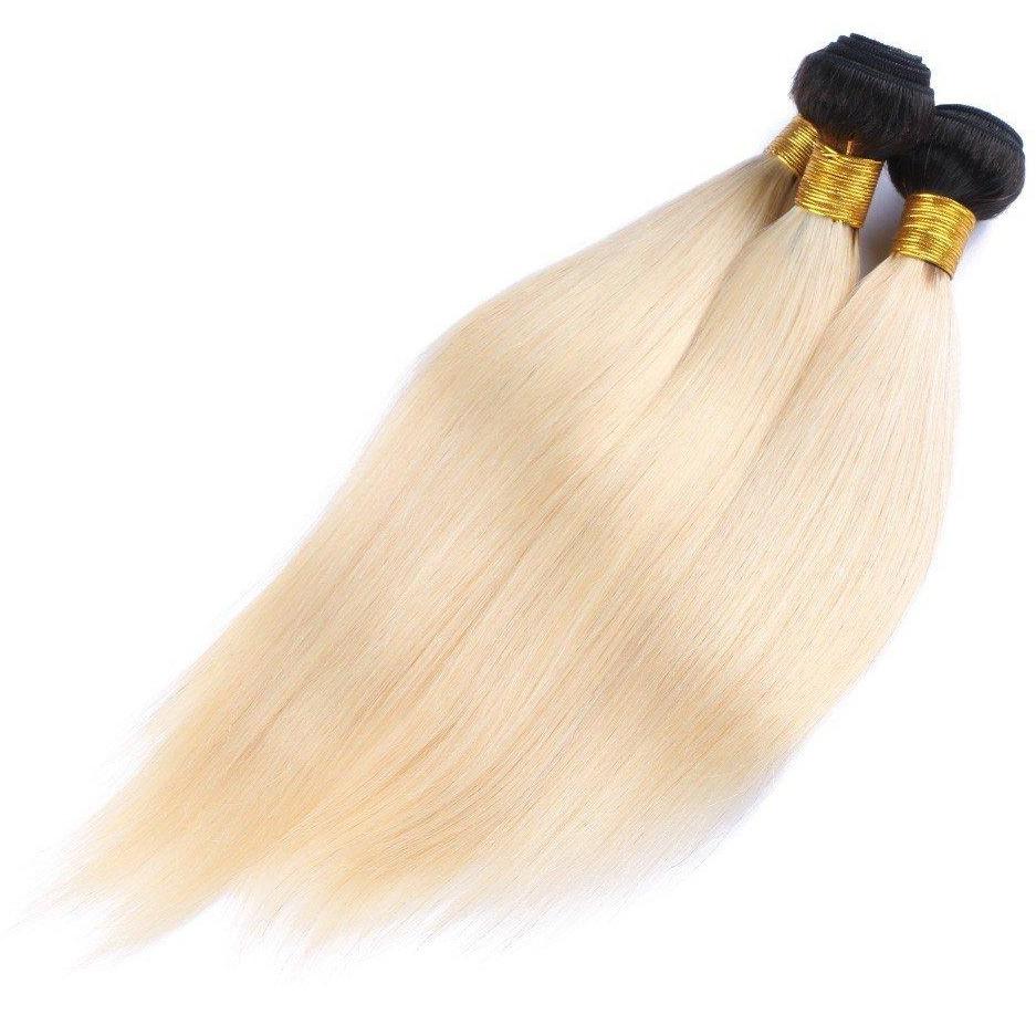 10A Grade Blonde #1b/613 Straight  100% Virgin Hair Bundle
